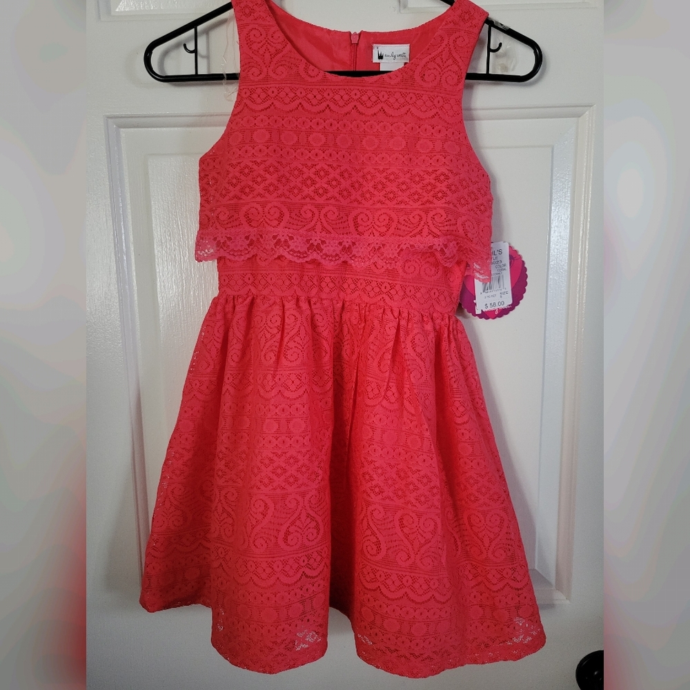 *NWT* Coral Dress Size 8 Girls